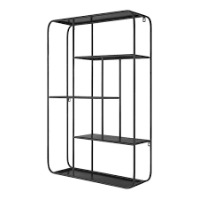 Industrial Black Metal Wall Shelf