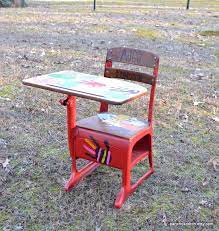 Vintage School Desk Child Size Red