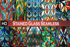 Stained Glass Seamless Pattern Graphic