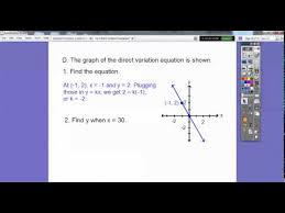 Direct Variation Section 11 1 Part 1