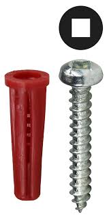 12 Red Conical Anchor Kit W Pan Head