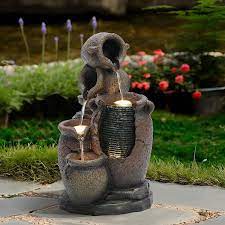 Outdoor Polyresin Urn Fountain With