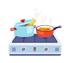 Premium Vector Cooking On Gas Cooktop