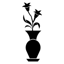 Flower Vase Icon Logo Vector Design