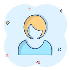 Woman Sign Icon In Comic Style Female