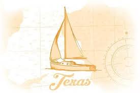 Texas Sailboat Yellow Coastal