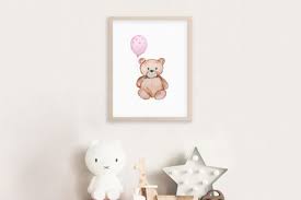 Teddy Bear Nursery Set Of 3 Wall Art
