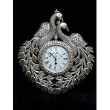 B D Jewellers Designer Silver Wall Clock