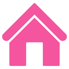 Home Flat Pink Color Rounded Vector