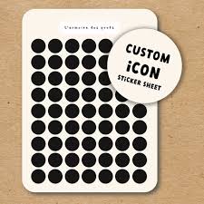 Custom Icon Sticker Sheet Custom