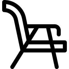 Armchair Basic Rounded Lineal Icon