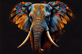 African Elephant Painting Images