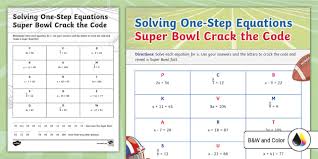 Sixth Grade Solving One Step Equations