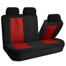 Fh Group Polyester 47 In X 23 In X 1 In Travel Master Full Set Car Seat Covers Dmfb071red115