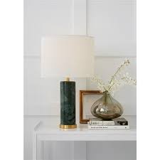 Green Marble Base Table Lamp Tall