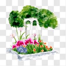 Flower Bed Png Free