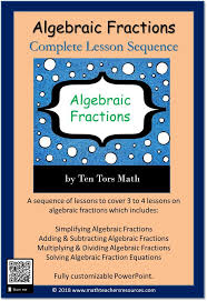Algebraic Fractions Lesson Sequence