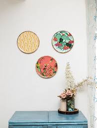 Buy Wooden Wall Plates Set Of 3