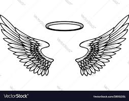 Angels Wings With Nimbus Design Element