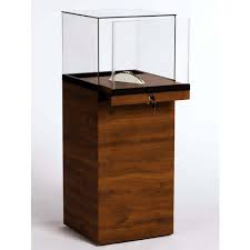 Gl137 Pedestal Display Case With Glass