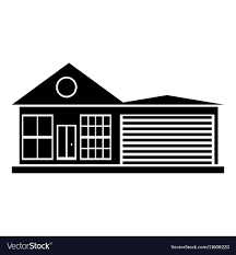 House With Garage Icon Simple Style