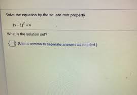 Solved Solve The Equation By The Square