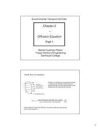 Diffusion Equation Thayer School Of
