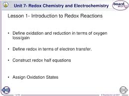 Introduction To Redox Reactions