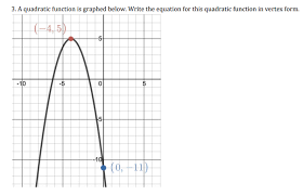 3 A Quadratic Function Is Graphed