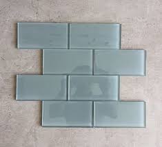 Soft Arsenic Glossy Glass Subway Tile