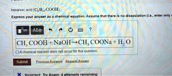 Solved Hexanoic Acid C6h12cooh
