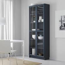 Billy Bookcase With Glass Doors Dark