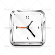 Elegant Metal Square Clock