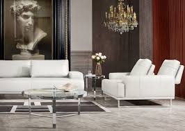 Contemporary White Faux Leather