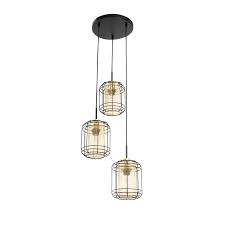 Design Hanging Lamp Black With Gold
