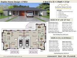 Duplex House Plans Modern 2 Family Home