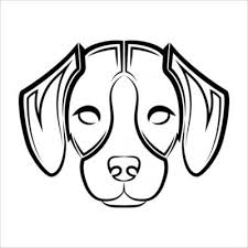 Dog Black And White Vector Art Icons
