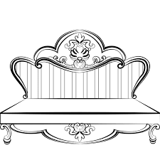 Royal Sofa In Rococo Style Stock Vector