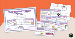 Multi Step Word Problem Cards Division
