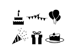 Birthday Party Icon Silhouette Design