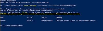 running docker containers on windows