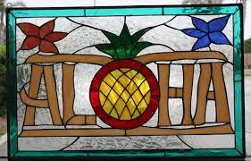 Aloha Pineapple Stained Glass Window