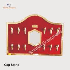 Wall Mounted Rack Golden Cap Stand For