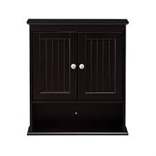 21 5 In W X 7 48 In D X 24 In H Brown Wall Mounted Bathroom Cabinet Over The Toilet Cabinet With Doors And Shelves