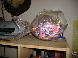 Glass Fish Shaped Bowl Candy Bowl