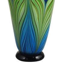Dale 12 75 In Multi Colored Kalmia Hand Blown Art Glass Vase