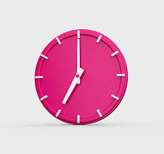 Premium Photo Magenta Wall Clock