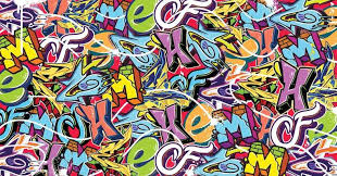 Colorful Graffiti Wall Art Background