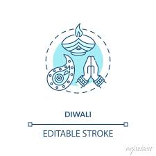 Diwali Concept Icon National Indian