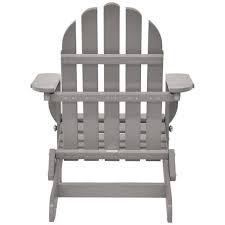 Durogreen Recycled Plastic 3 Piece The Adirondack Chair Set With Ottoman And Side Table Size One Size Light Gray